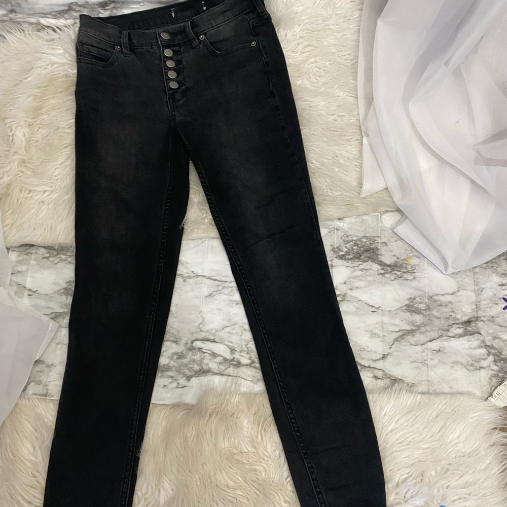 Free People Black Skinny Jeans​ - Picture 4 of 7